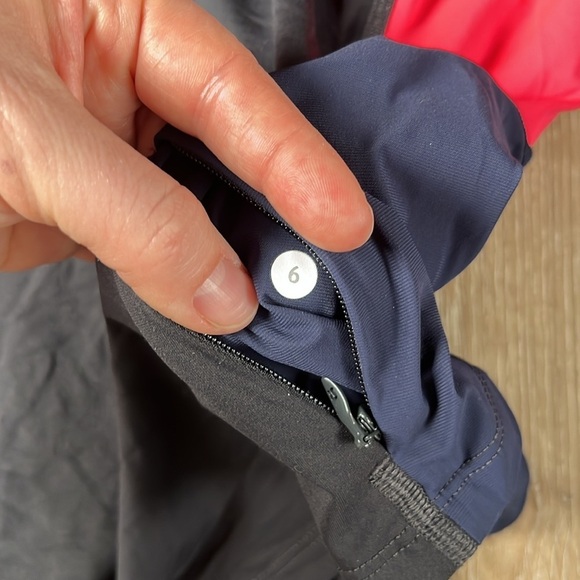 Lululemon Trail Bound Long Sleeve in Deep Coal / Deep Navy / Electric Coral - Picture 7 of 9